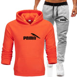 2020 hot new men's Hoodie fashion brand sportswear lining thick Sweatshirt + trousers sportswear men's autumn and winter suit