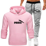 2020 hot new men's Hoodie fashion brand sportswear lining thick Sweatshirt + trousers sportswear men's autumn and winter suit