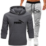 2020 hot new men's Hoodie fashion brand sportswear lining thick Sweatshirt + trousers sportswear men's autumn and winter suit