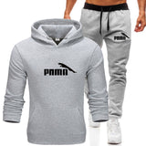 2020 hot new men's Hoodie fashion brand sportswear lining thick Sweatshirt + trousers sportswear men's autumn and winter suit